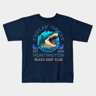 Shark Summer - Feeling Great Est 1982 Huntington Beach Surf Club Kids T-Shirt